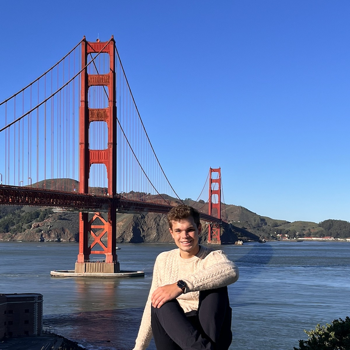 Nicolas at the Golden Gate Bridge