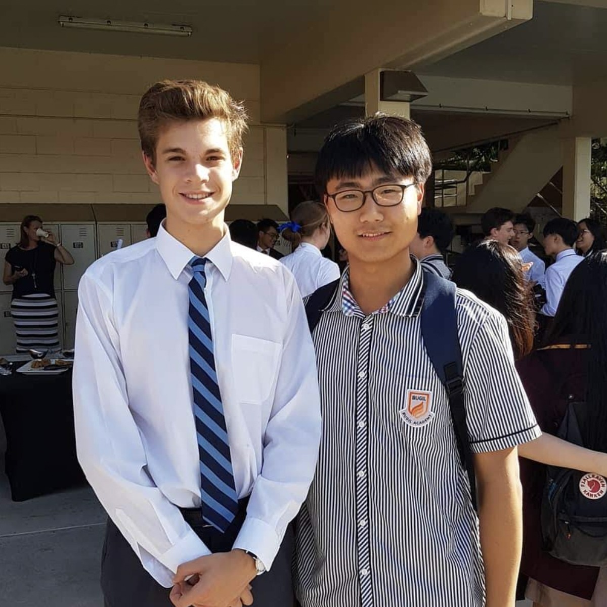Nicolas in school uniform